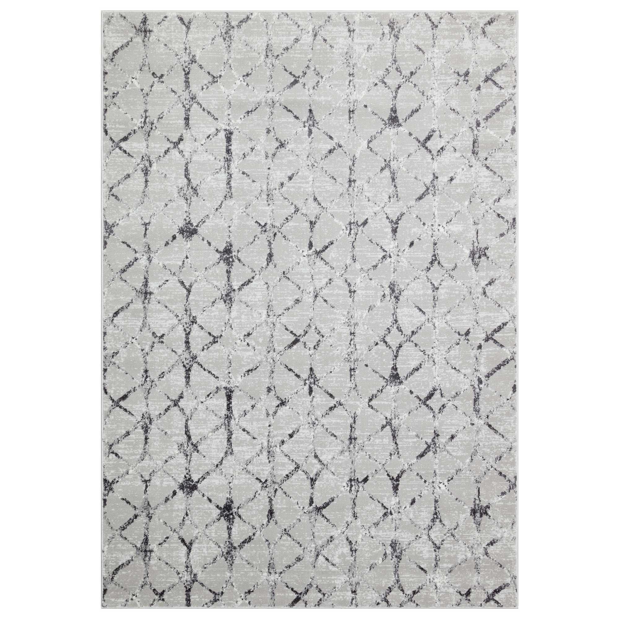 Modern Geometric Bazaro Rugs By Concept Loom Baz05 In Natural Grey