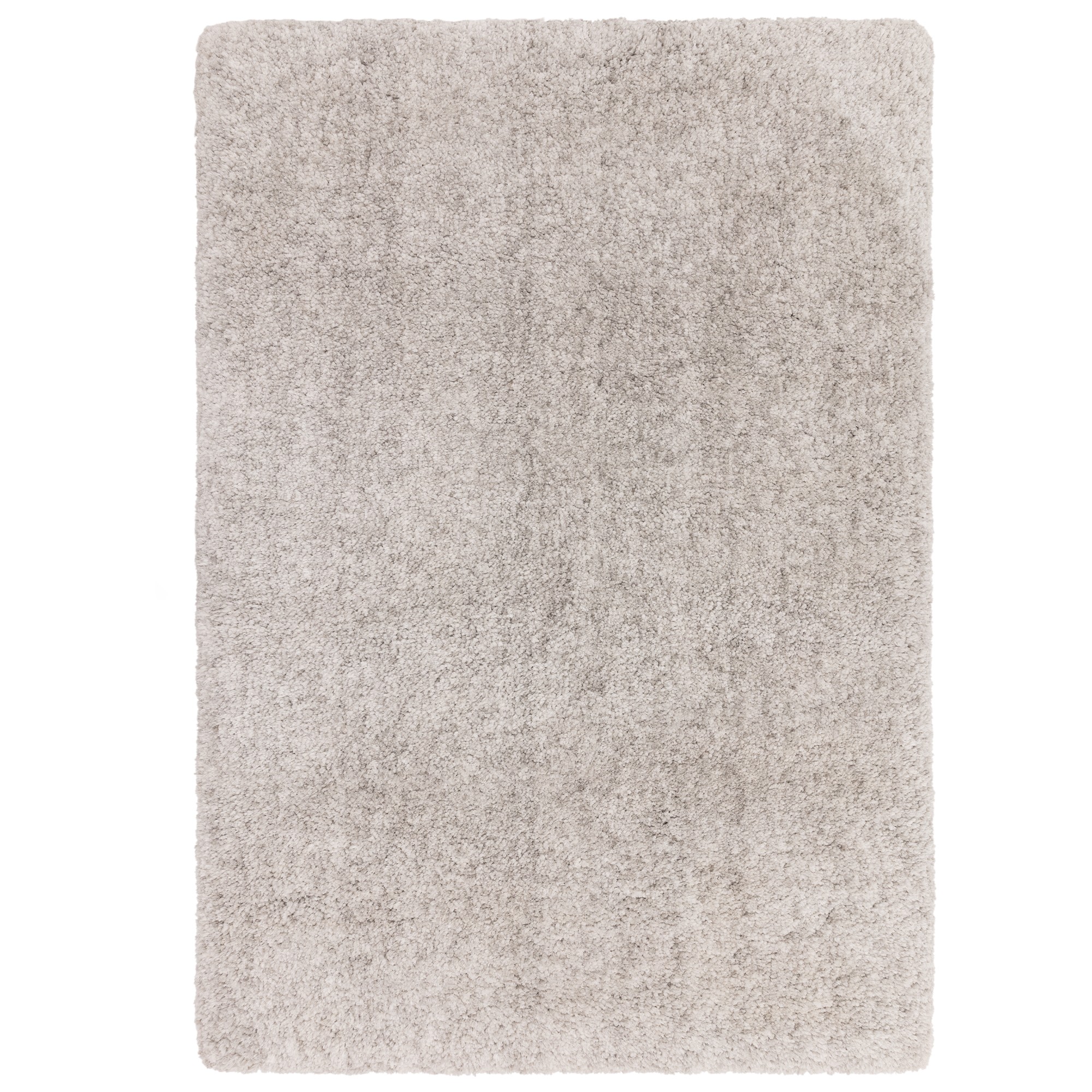 Barnaby Soft Plain Shaggy Rugs In Silver