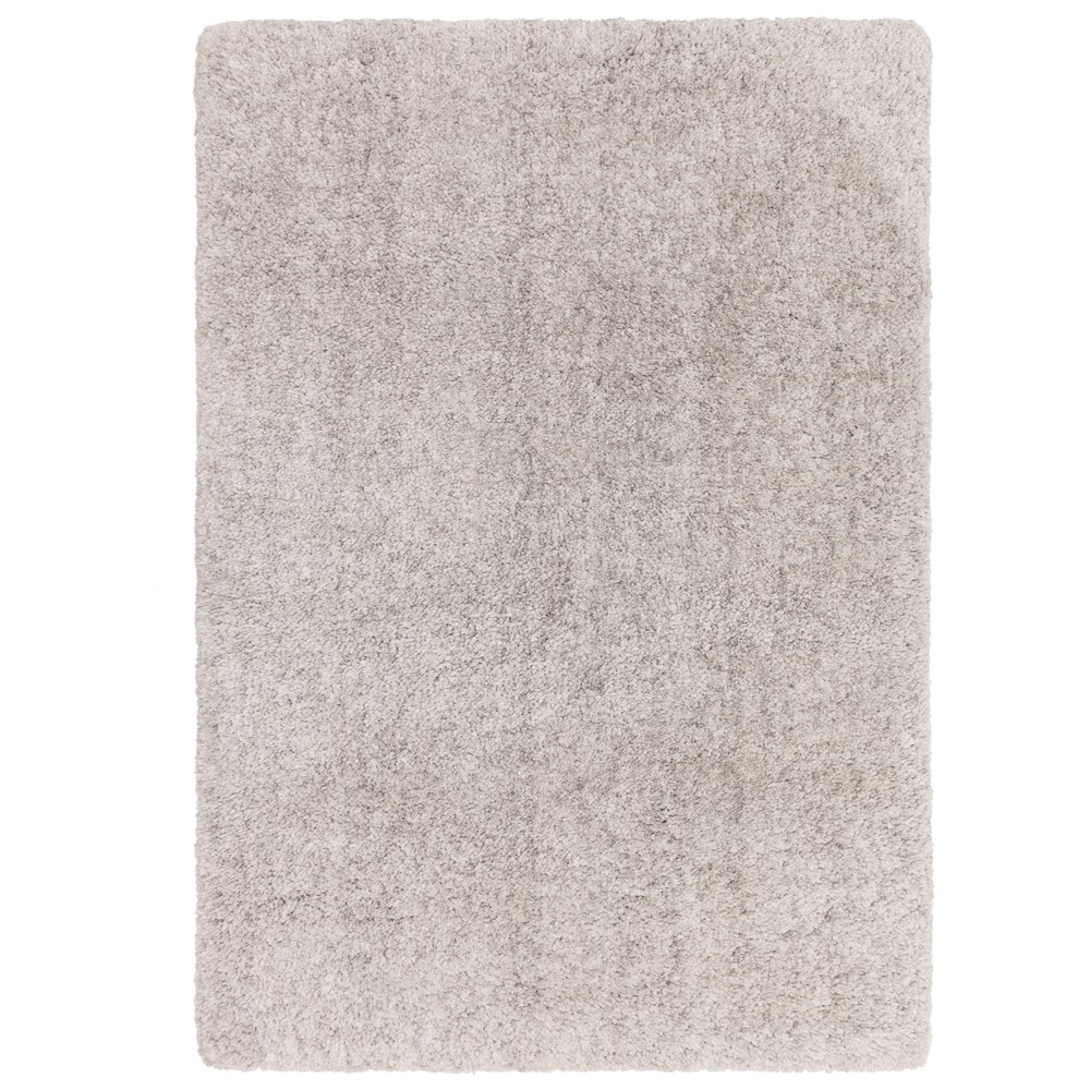 Barnaby Soft Plain Shaggy Rugs in Silver