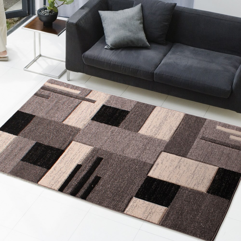 Blocks Rugs in Dark Light Grey by Rugstyle buy online from the rug ...