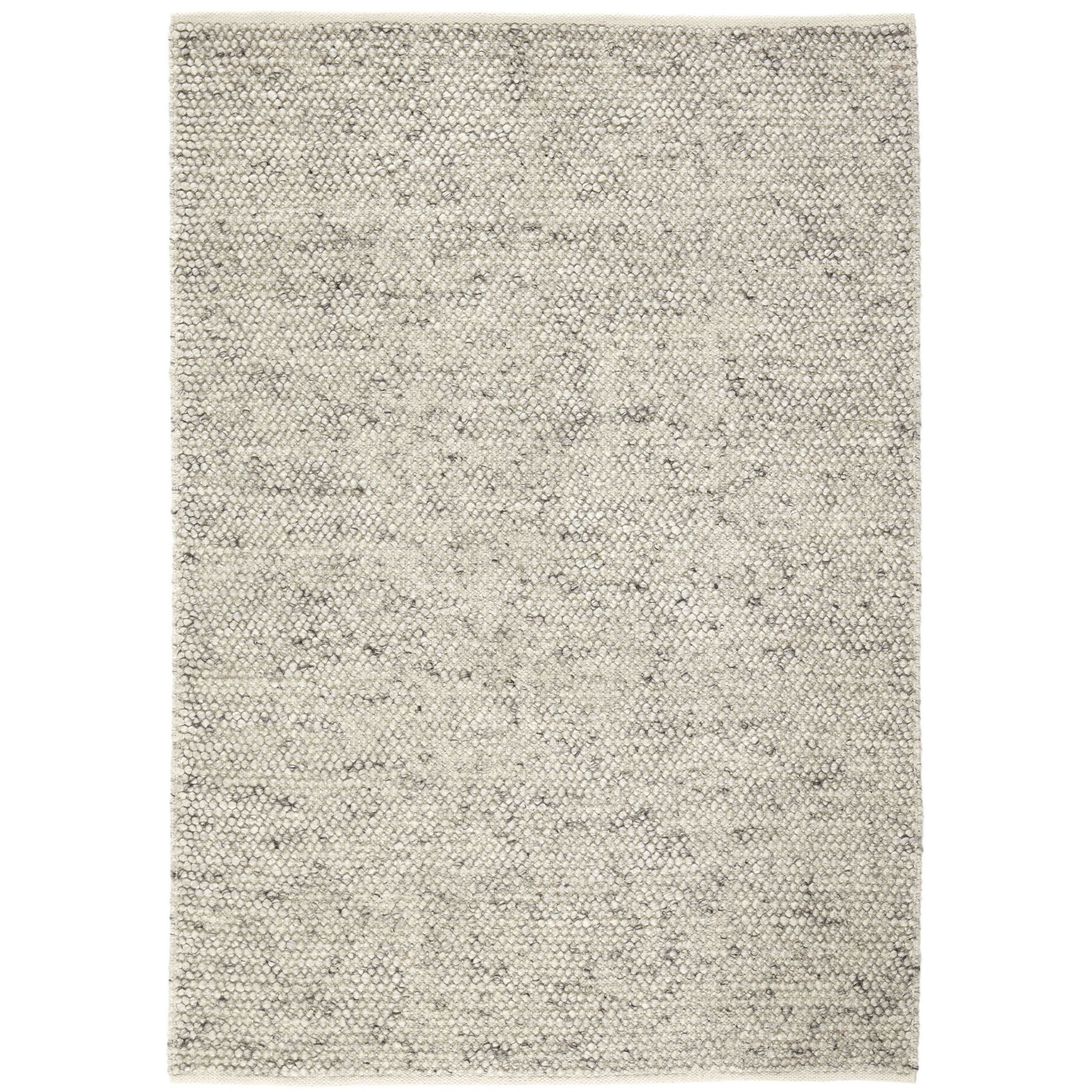 Bubbles Modern Woven Wool Rug In Antracite Grey