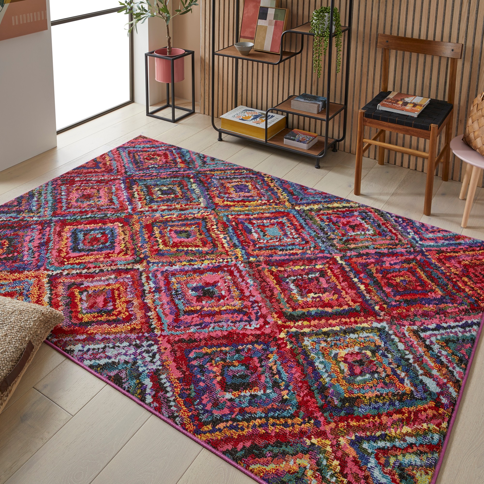 Carnaval Car105 Geometric Rug By Concept Looms In Multicolour