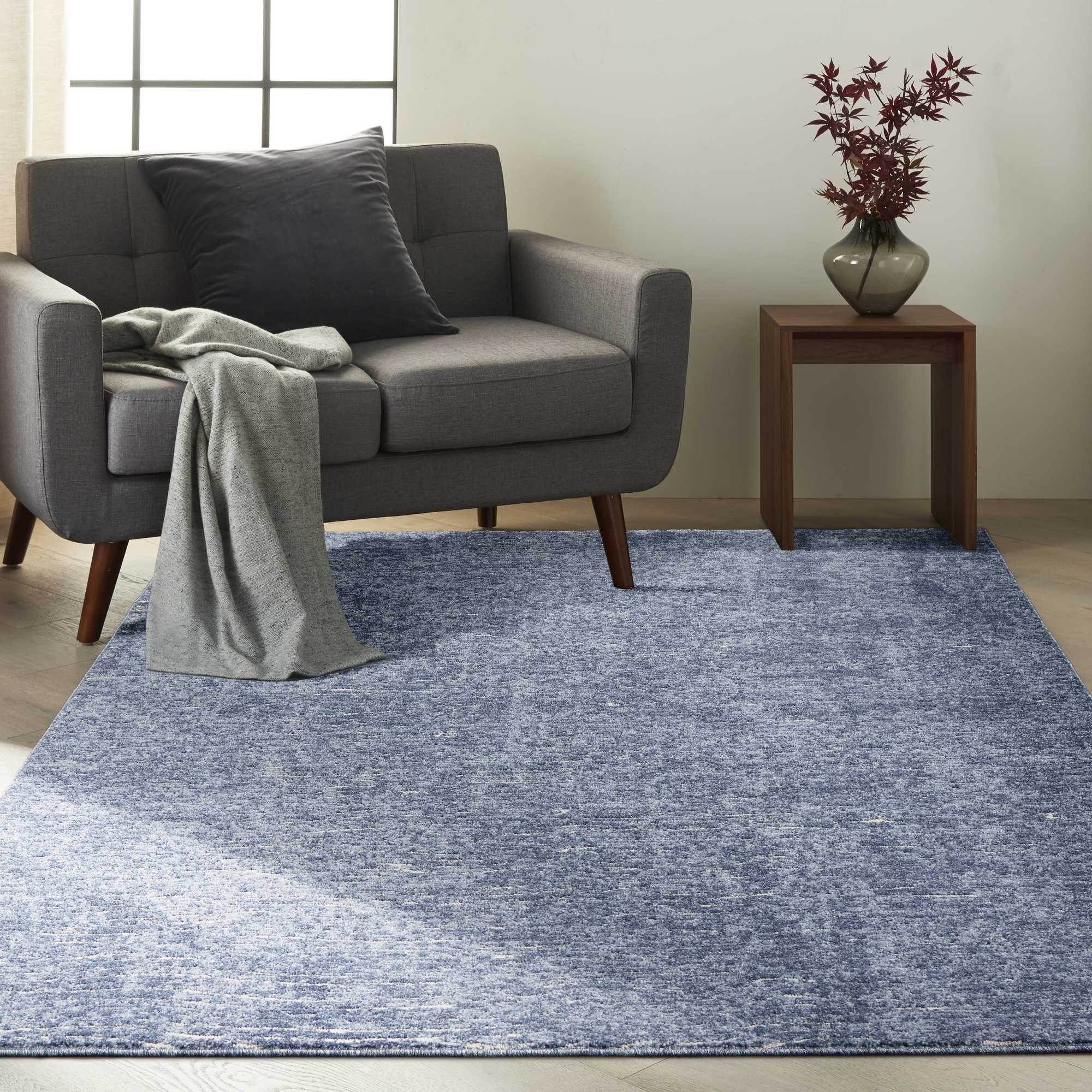 Calvin Klein Designer Rugs Ck90 Tidal In Blue