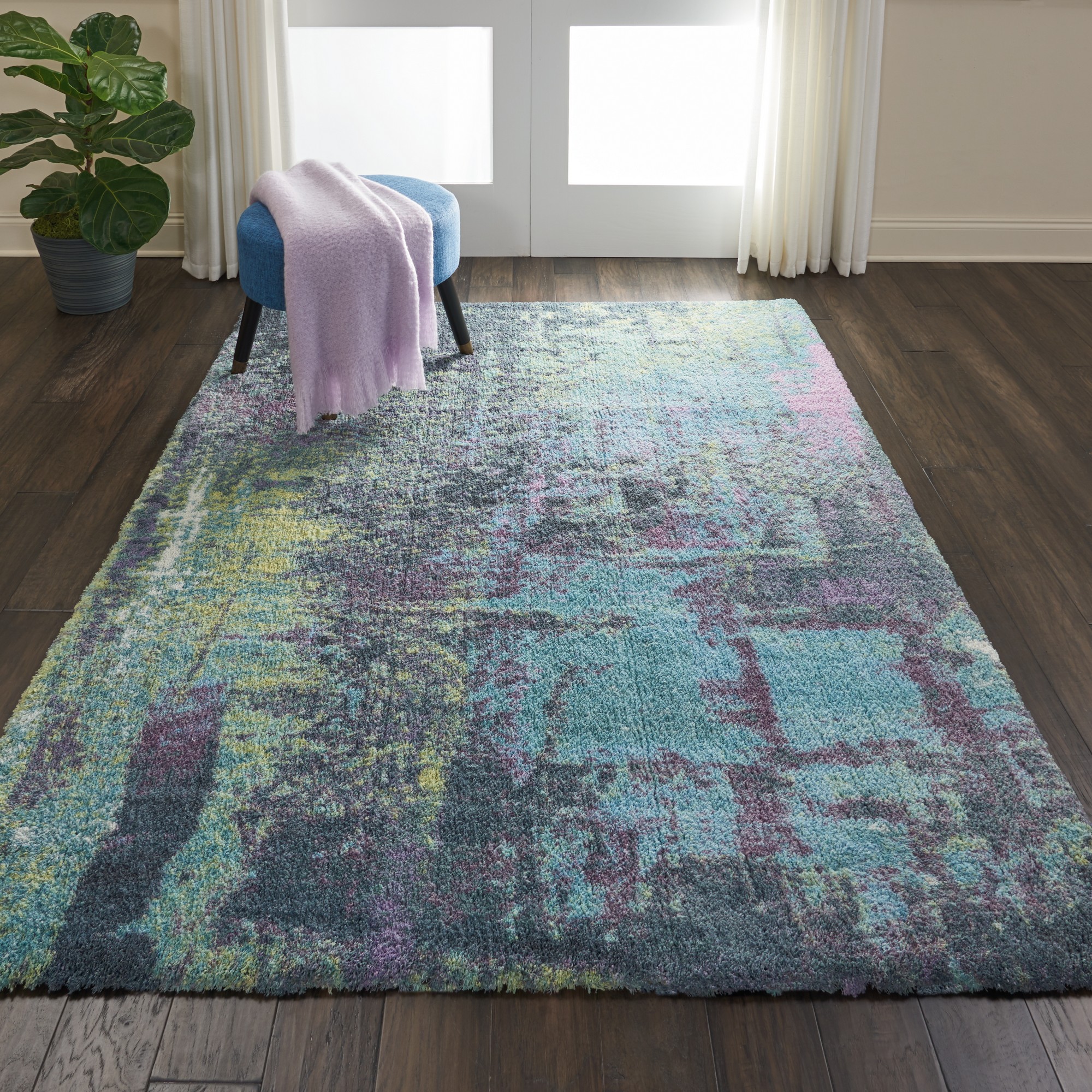 Corsica Shag Rugs CRC02 in slate blue by Nourison buy online from the ...