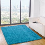 Grey and teal rug