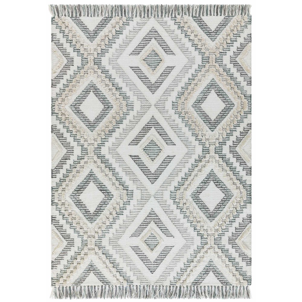 Carlton Boho Geometric Outdoor Rugs in Grey