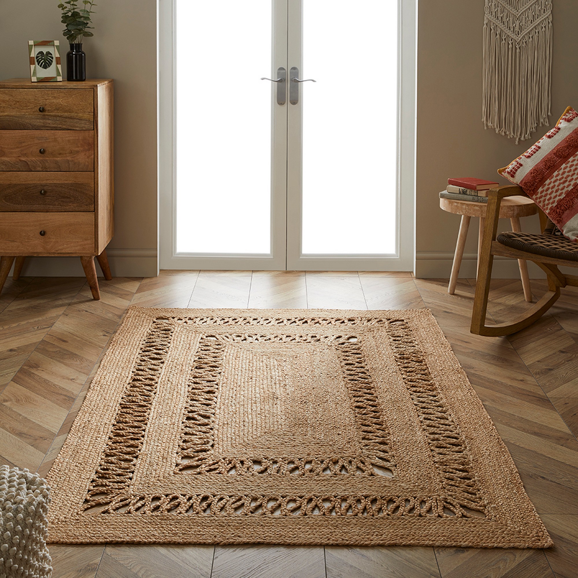 Castlefield Jute Indoor Outdoor Rugs In Natural