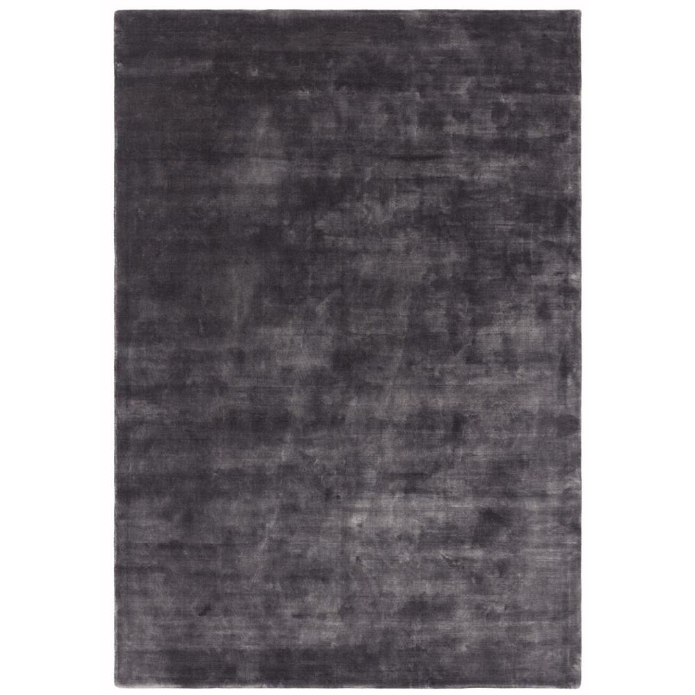 Katherine Carnaby Plain Chrome Designer Rug in Lead Grey