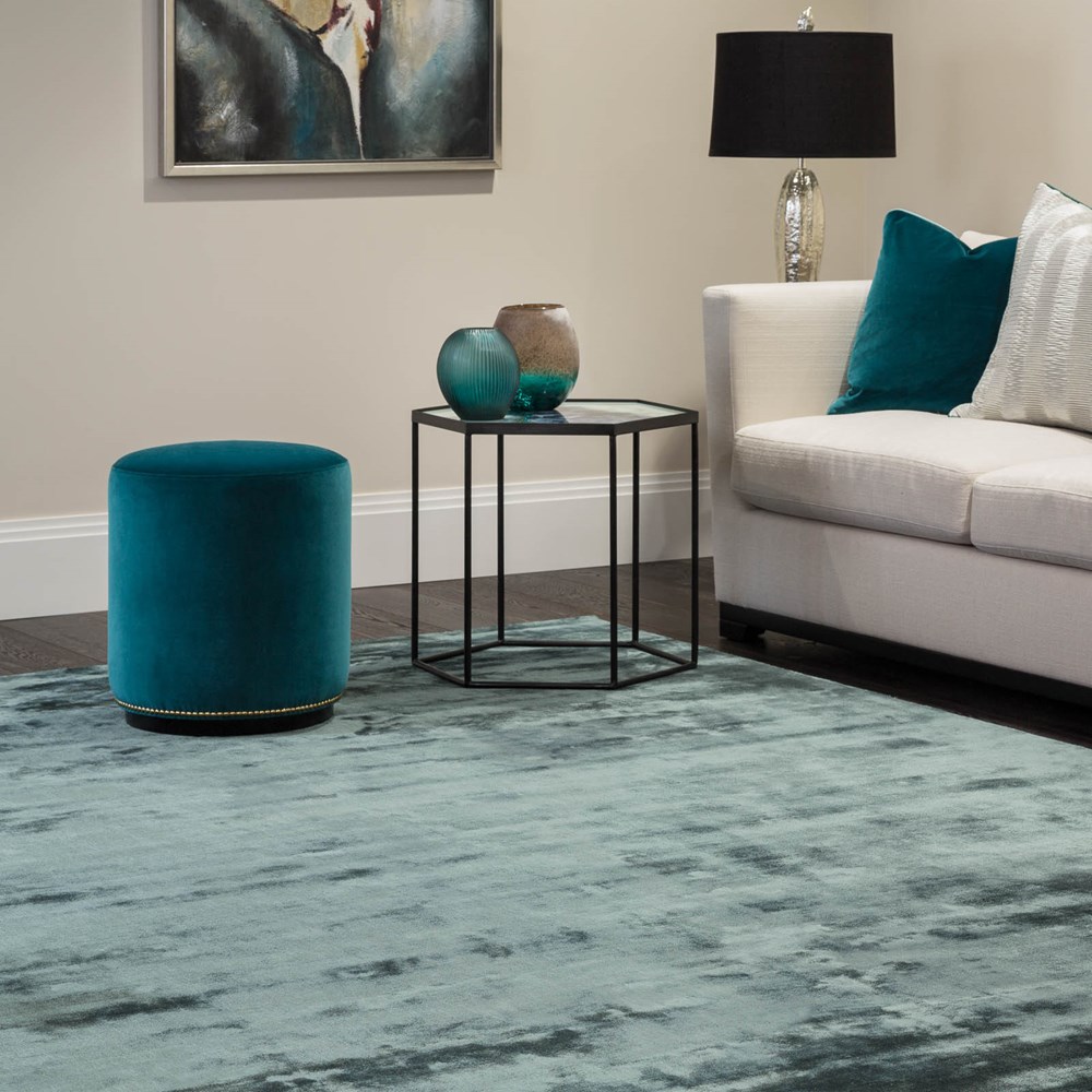 Katherine Carnaby Chrome Rug in Petrol