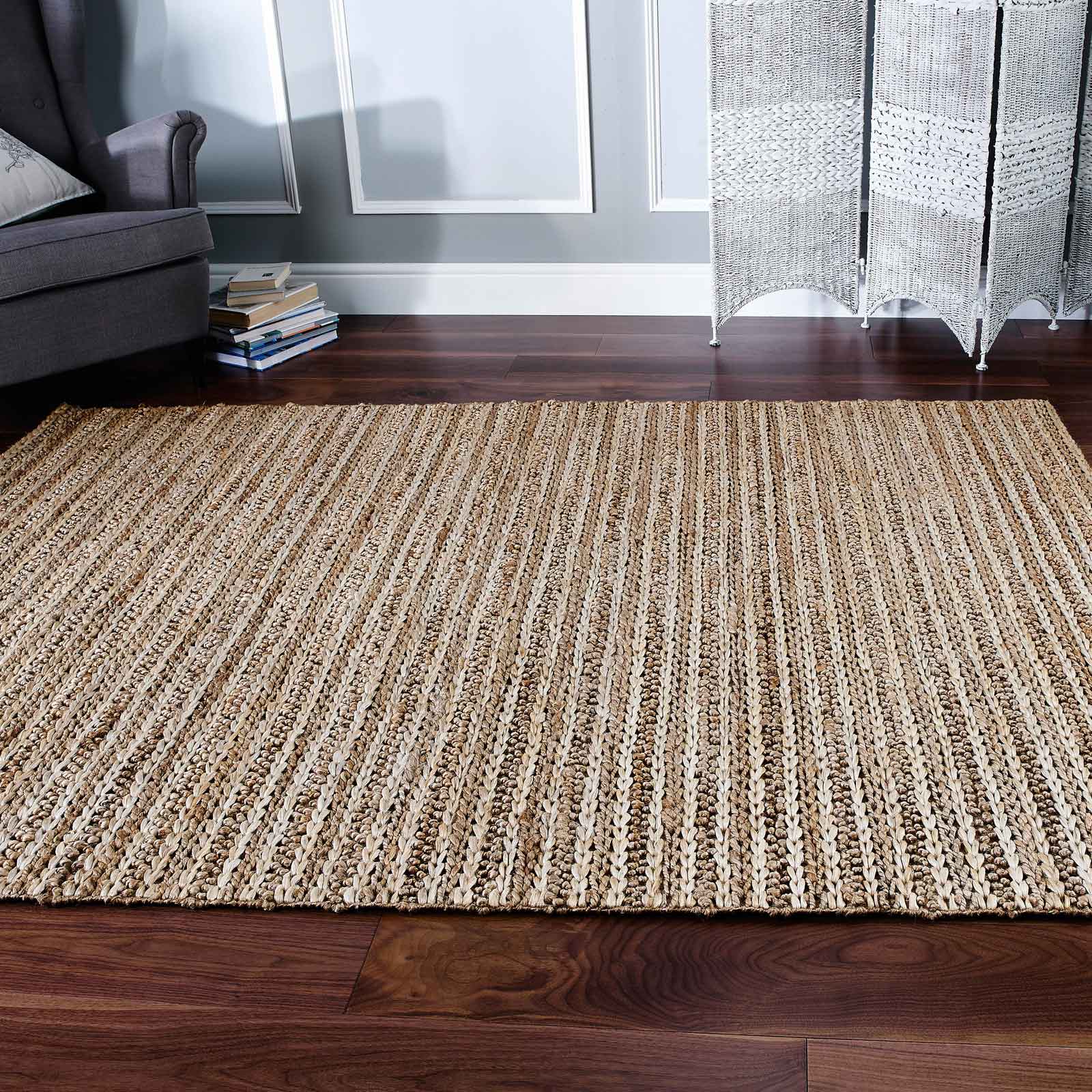 Crestwood Jute Rugs in Natural - Free UK Delivery - The Rug Seller