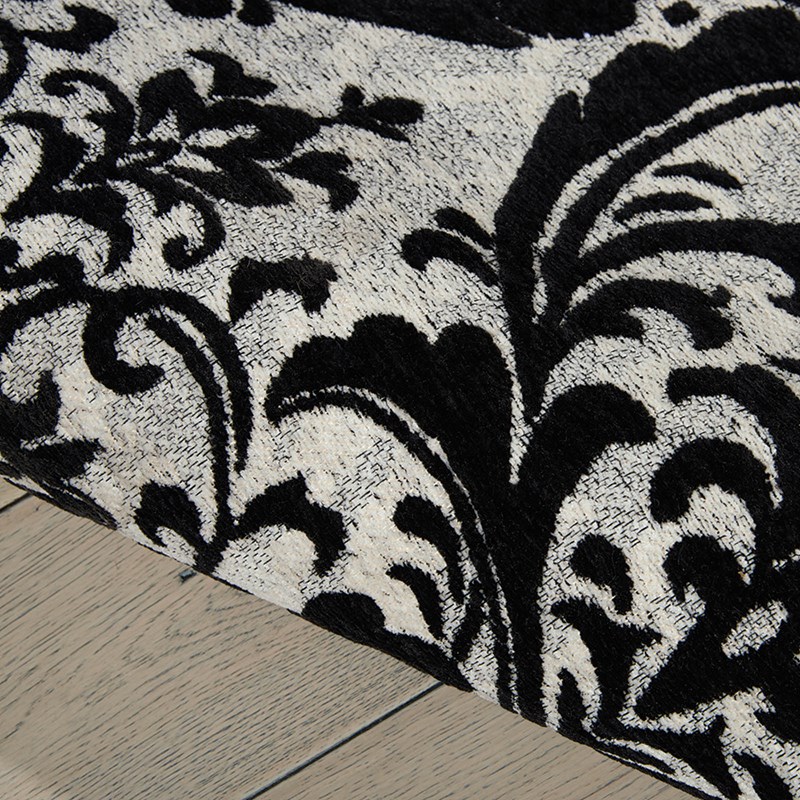 Damask Rugs DAS02 in Black and White by Nourison buy online from the