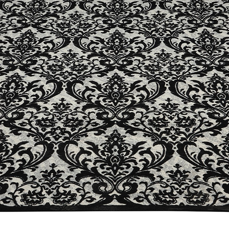 Damask Rugs DAS02 in Black and White by Nourison buy online from the ...