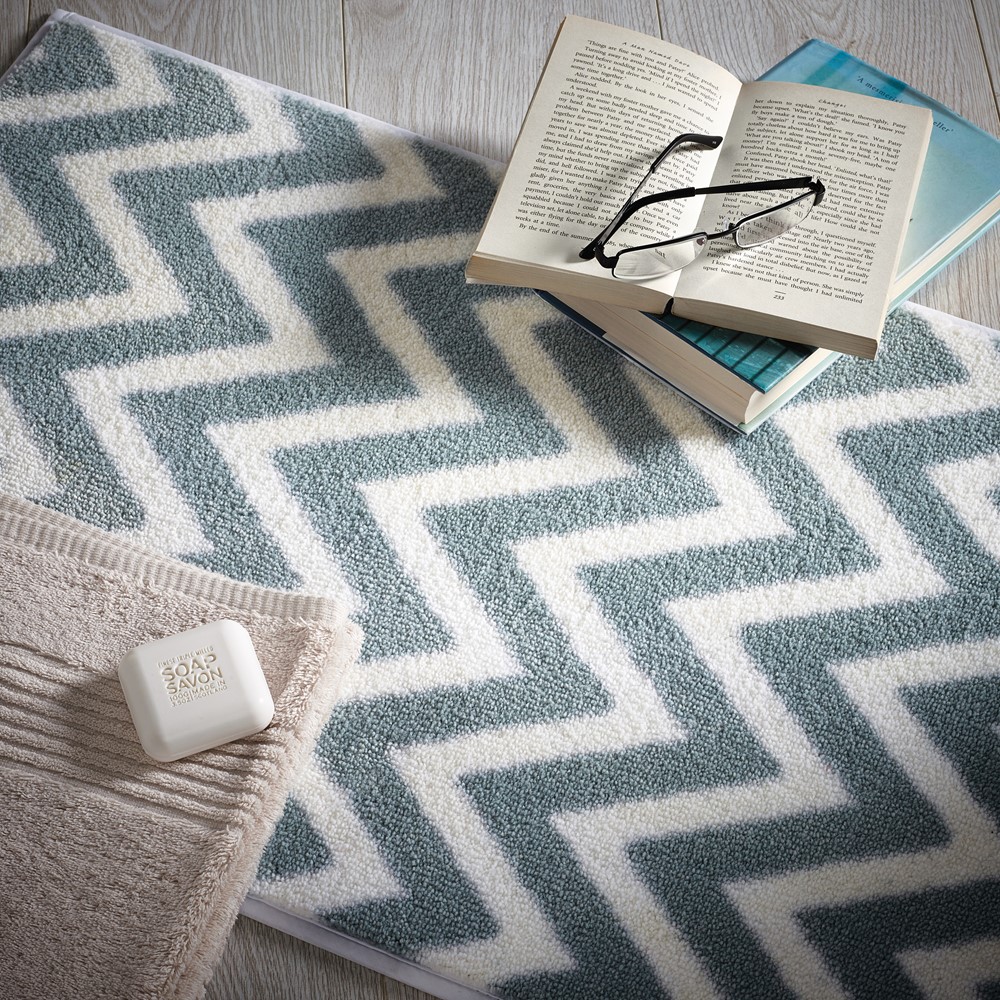 Chevron Bathroom Mats 1 By Dip And Drip Buy Online From The Rug