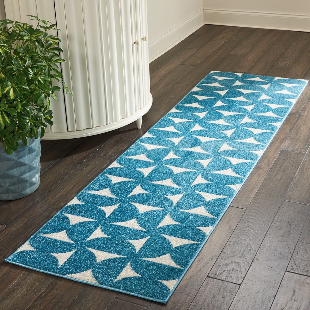 Harper Hallway Runners DS301 by Nourison in Blue buy online from the ...