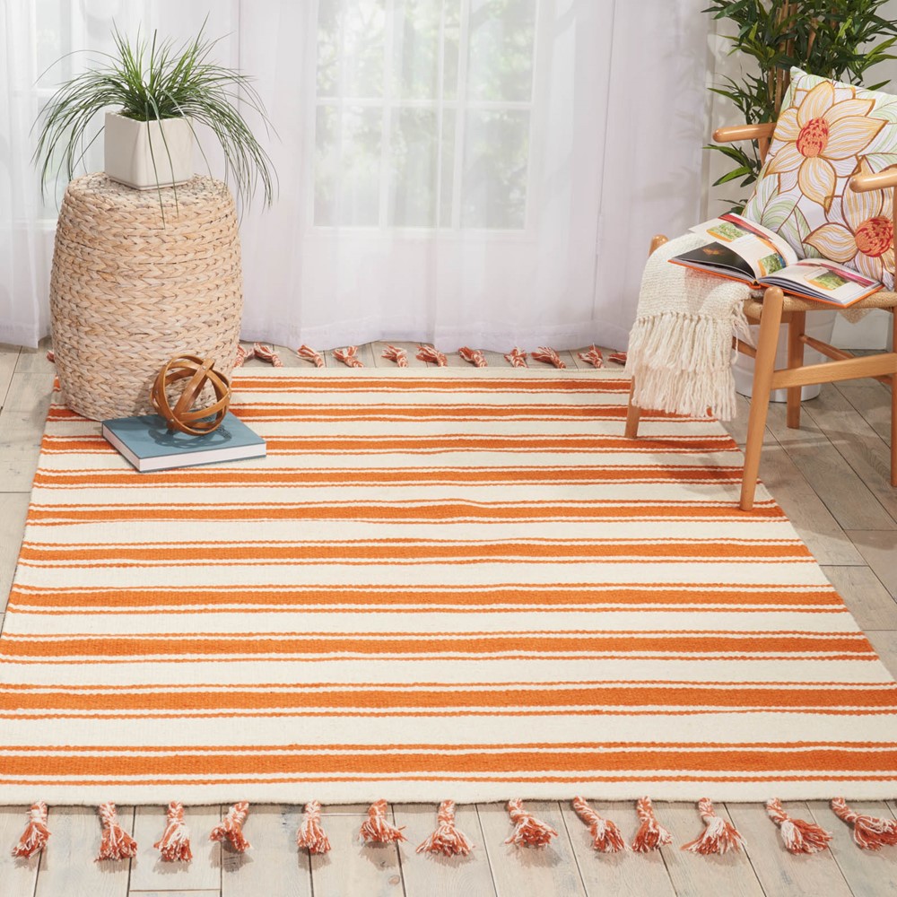 Rio Vista rugs DST01 in Ivory and Orange