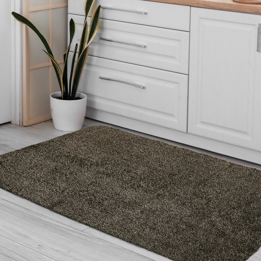 Dirtbuster Plain Modern Doormat in Taupe Brown