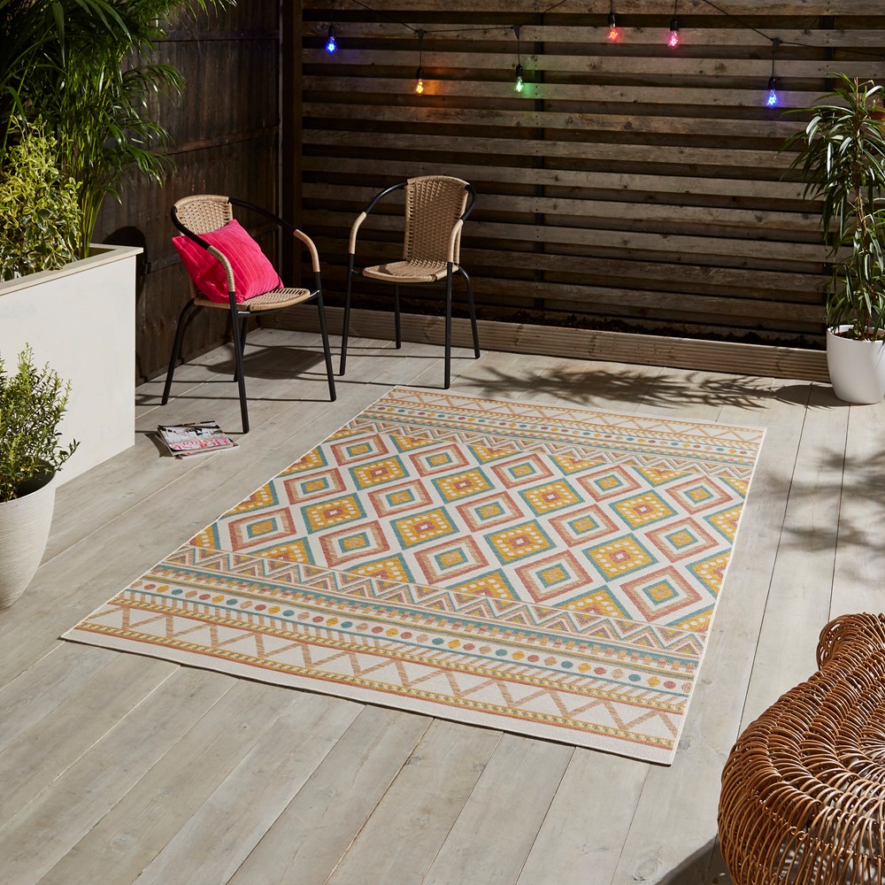 Spectrum E3145 Indoor Outdoor Geometric Rugs in Multi