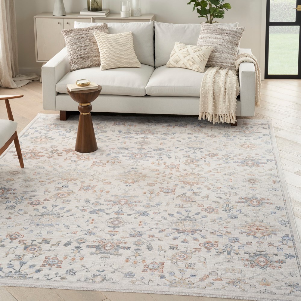 Elegant Heirlooms ELH02 Traditional Persian Rugs by Nourison in Ivory Grey