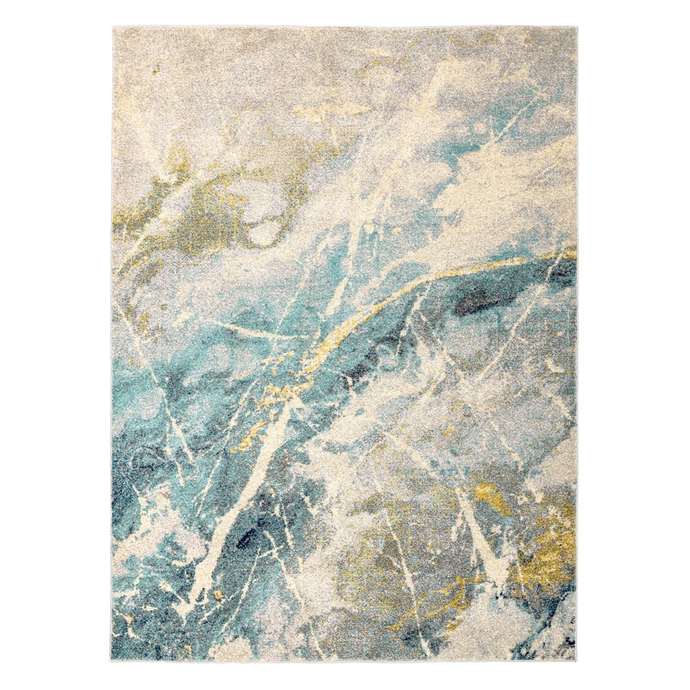 Elssa Abstract Rugs By Concept Loom ELS11 in Ice Blue