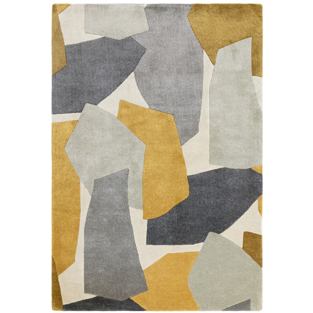 Romy Elements 10 Geometric Modern Rugs in Ochre