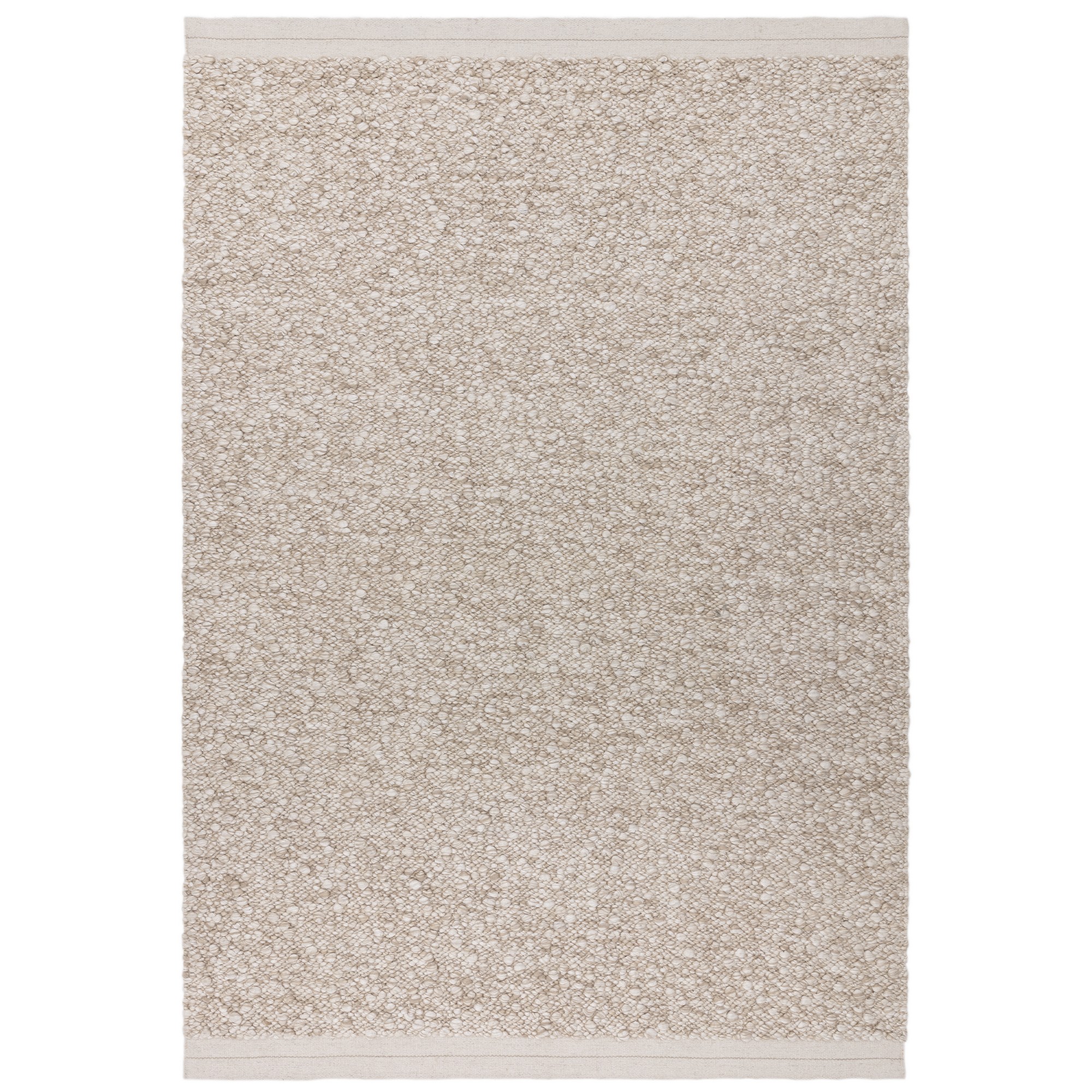 Elm Plain Boho Wool Flatweave Rugs In Taupe Brown