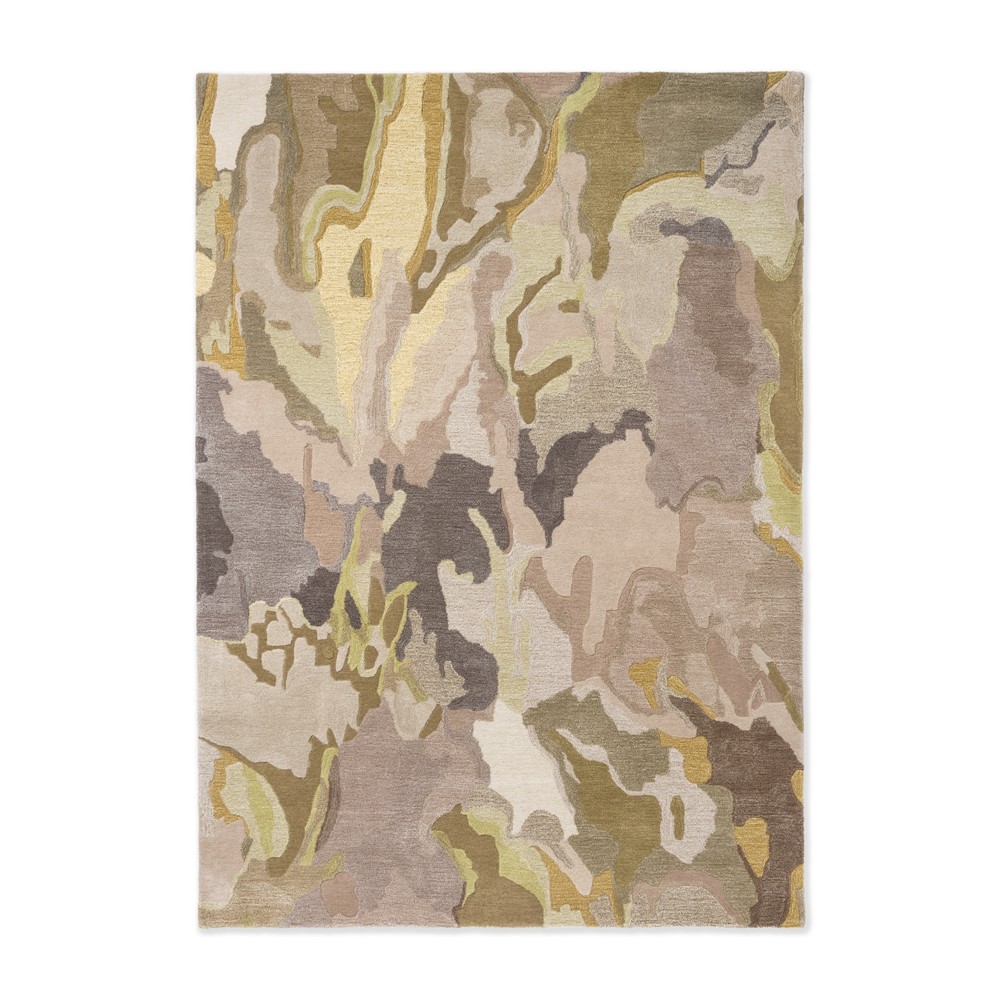 Foresta Abstract Rugs 143511 Pebble Sand by Harlequin