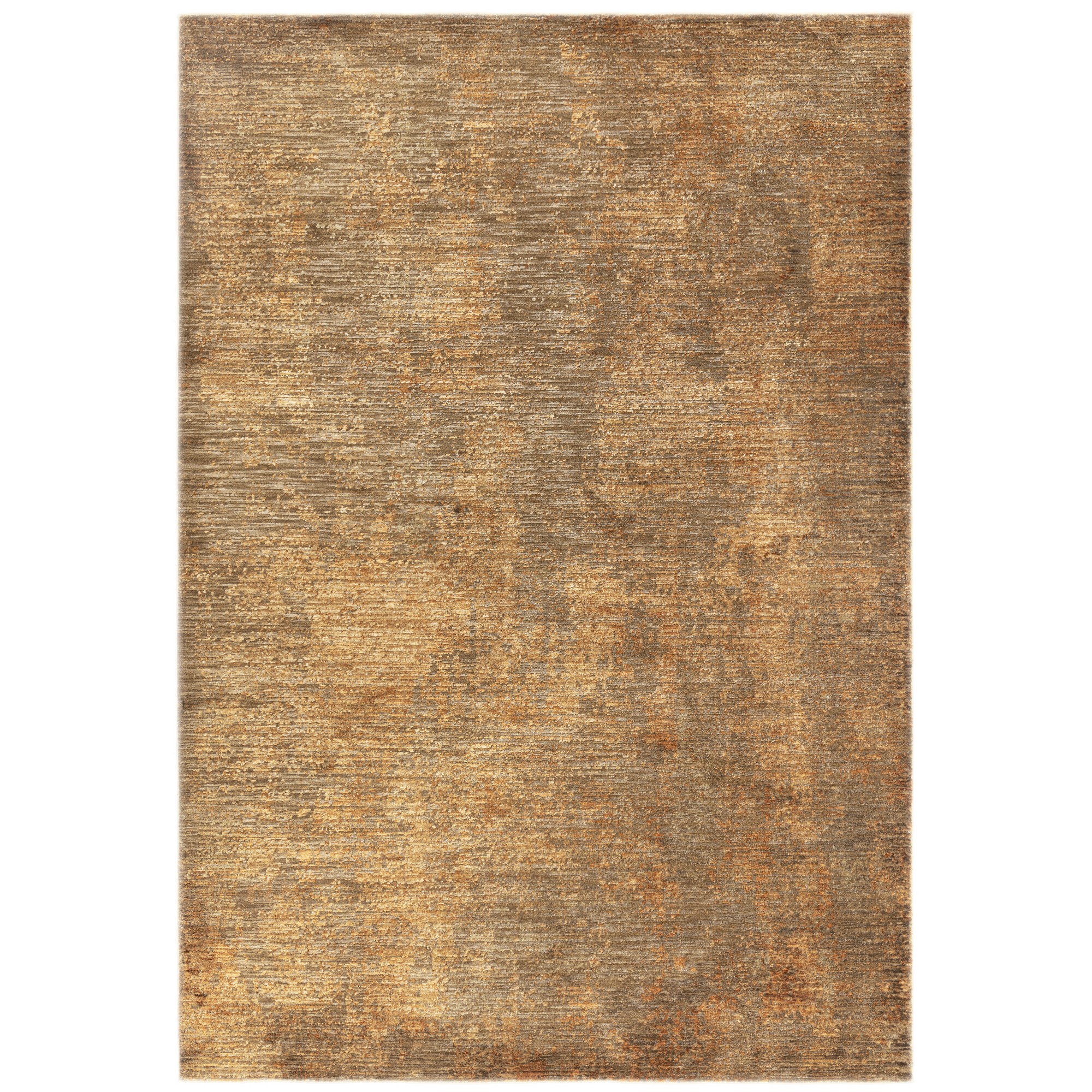 Gild Modern Abstract Flatweave Rug In Copper Brown