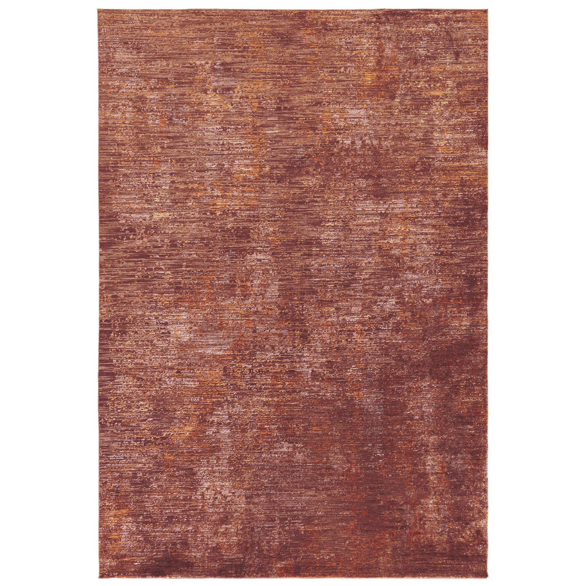 Gild Modern Abstract Flatweave Rug In Rust Orange