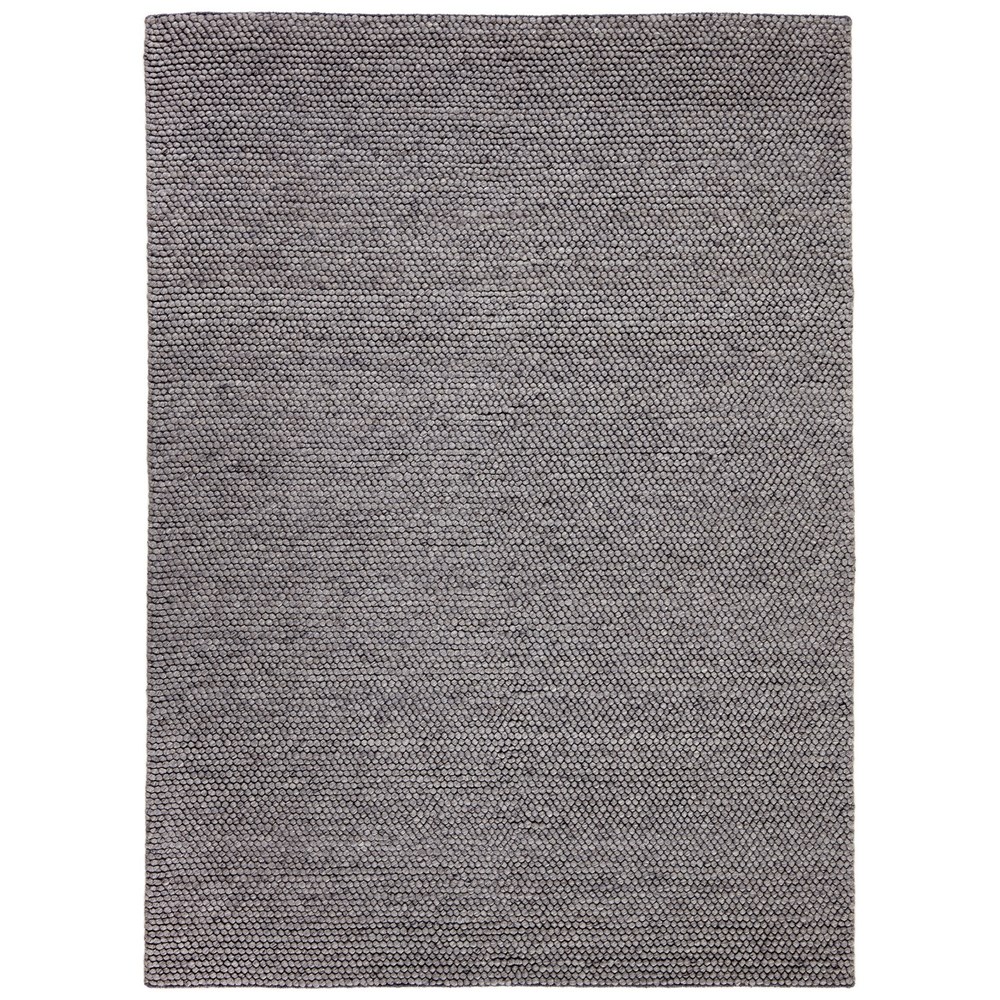 Globe Modern Loop Weave Wool UD 989 Rug in Antracite Grey