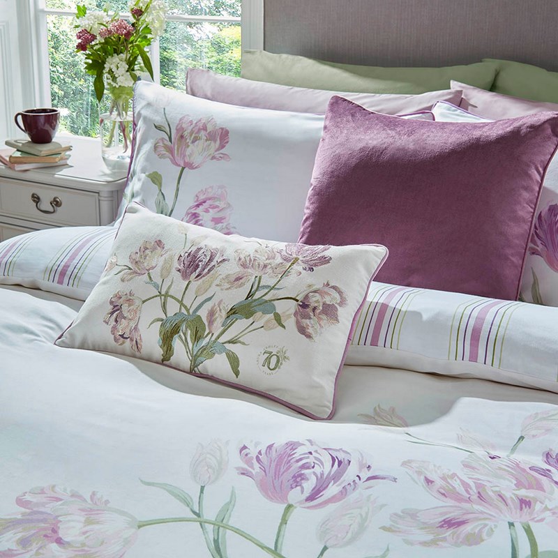 Gosford Anniversary Cushion by Laura Ashley in Grape Purple buy online ...