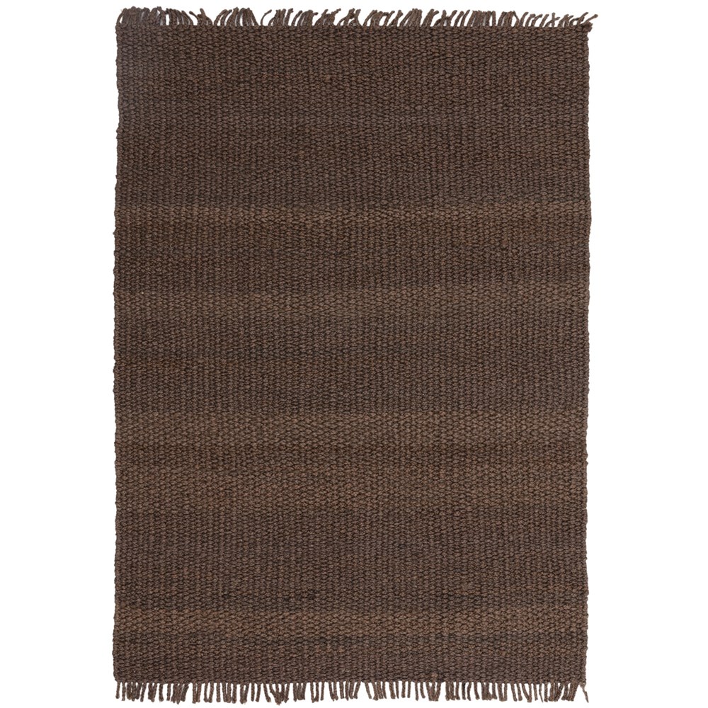 Grove Plain Flatweave Hand Woven Jute Rugs in Brown