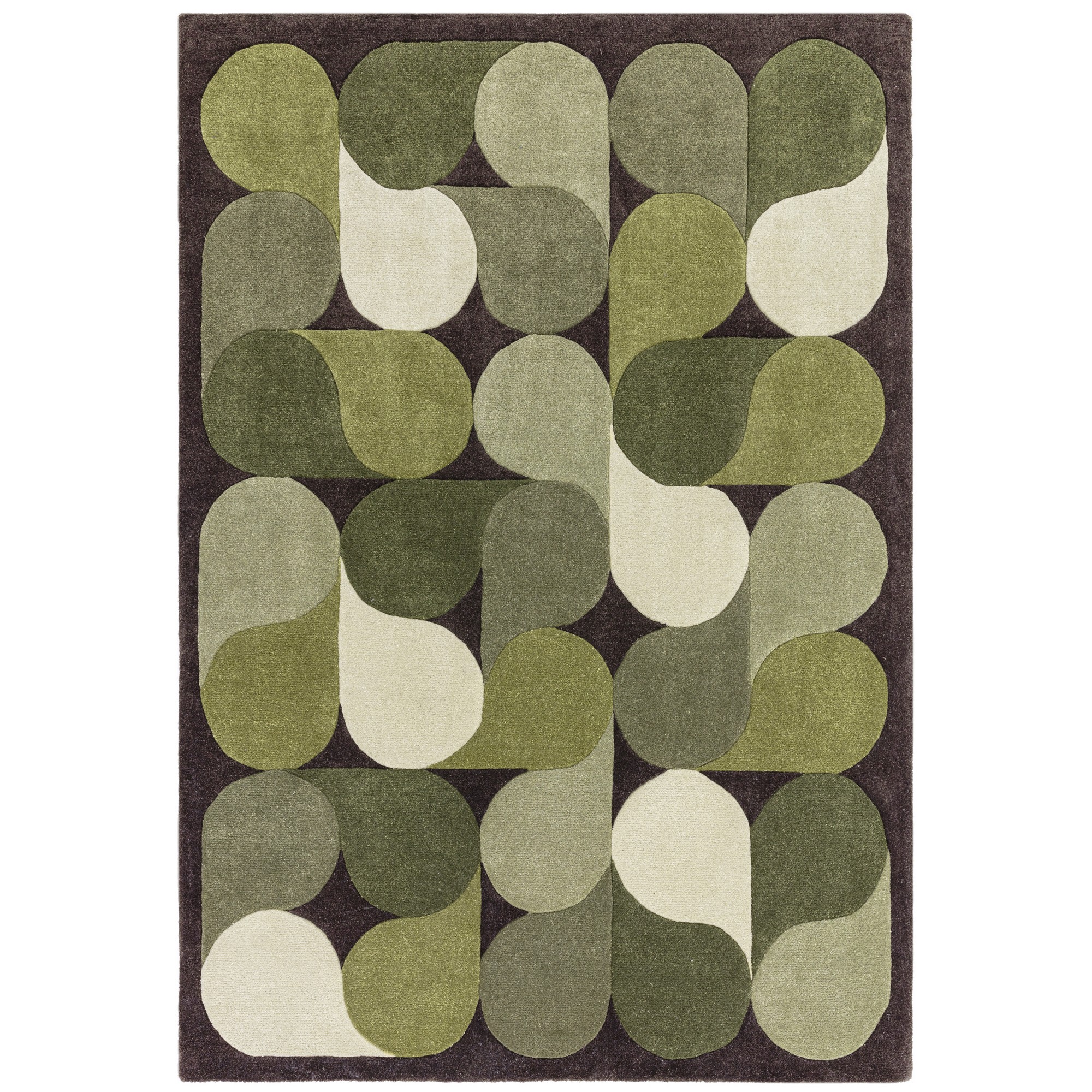 Romy Jive 15 Geometric Modern Rugs In Green