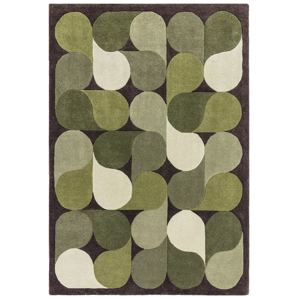 Romy Jive 15 Geometric Modern Rugs in Green