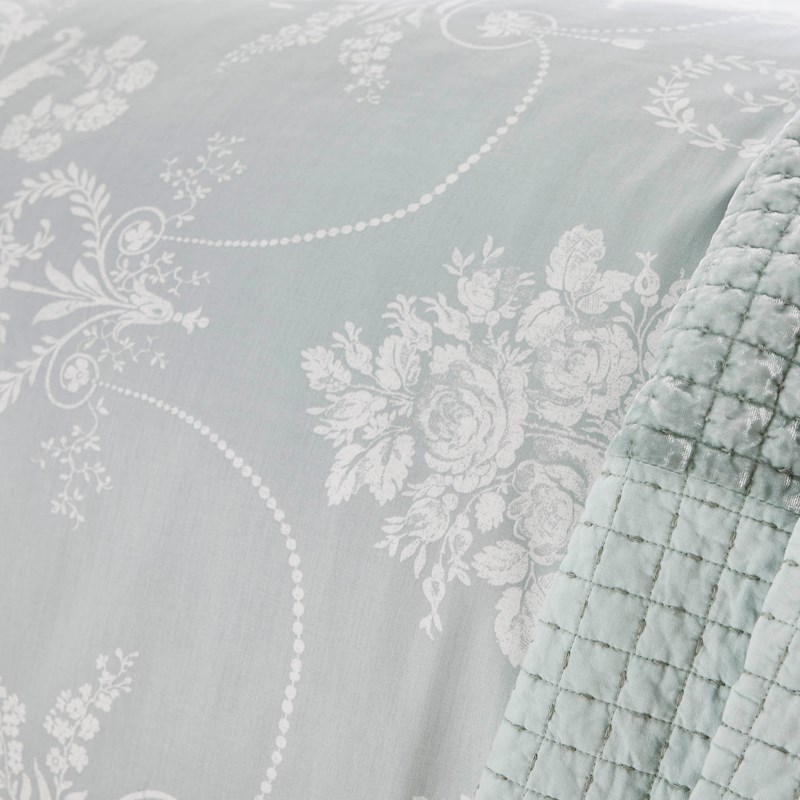 Josette Cotton Bedding Set by Laura Ashley in Duckegg Blue buy online ...