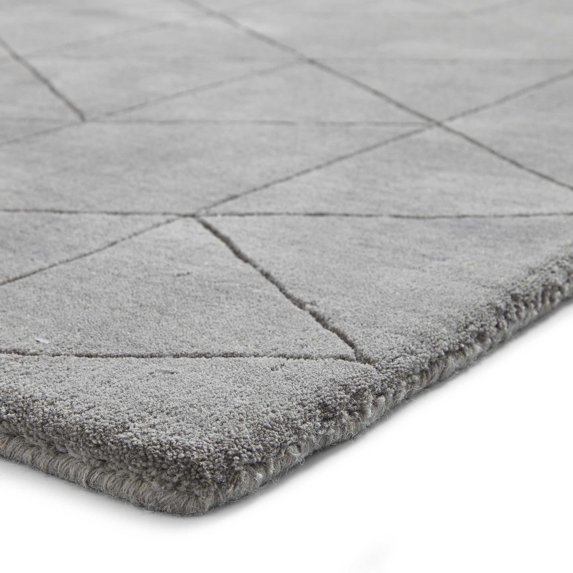 Grey wool outlet rug