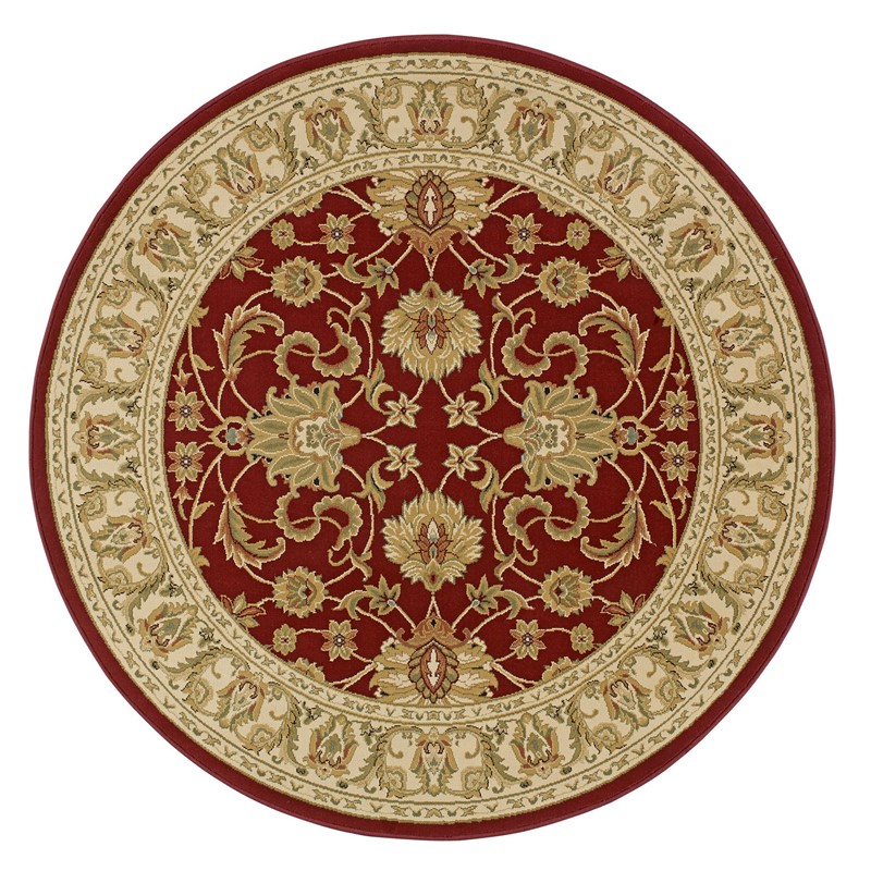 Kendra Traditional Round Circle Rug 45 M in Red buy online from the rug ...