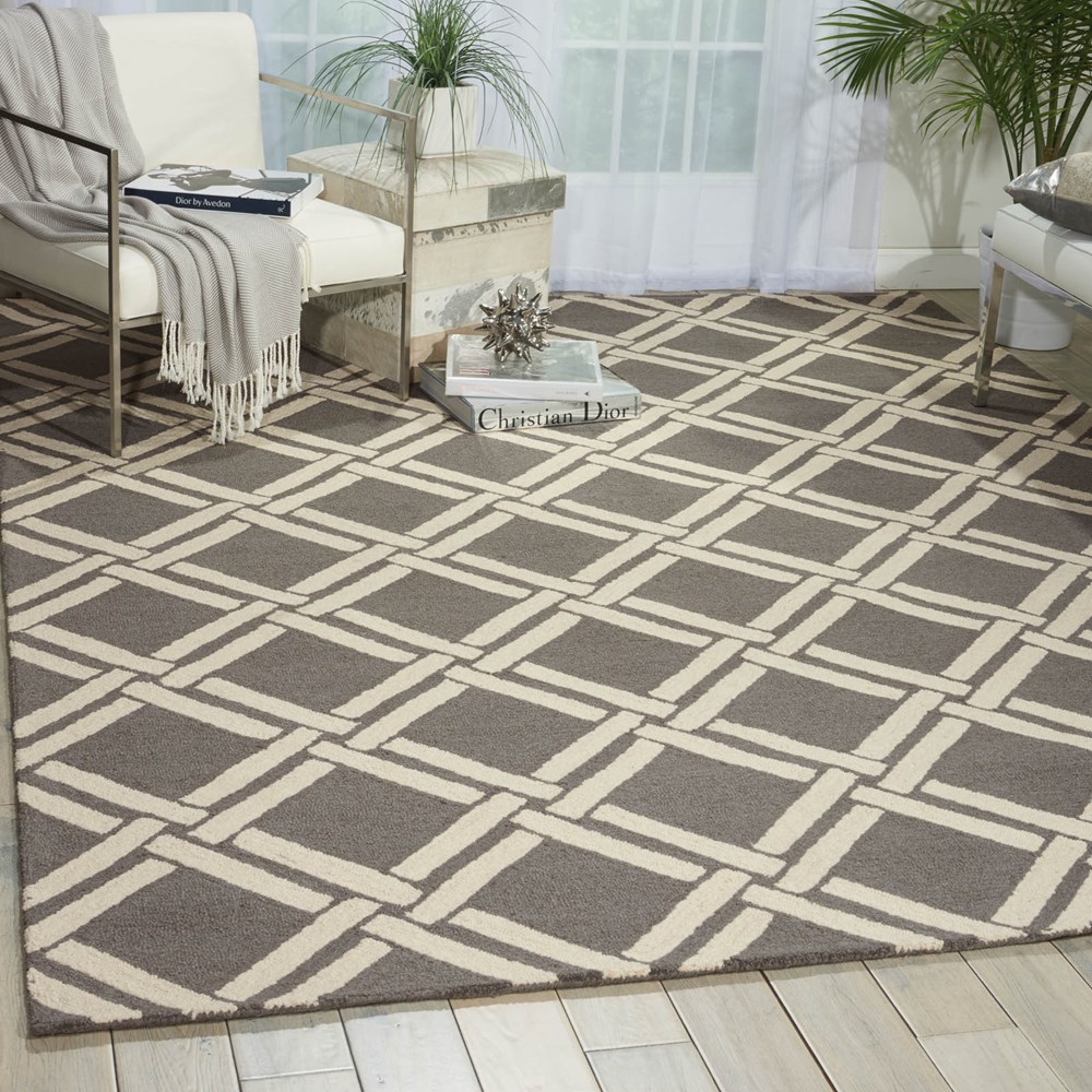Linear Rugs LIN04 in Grey and Ivory