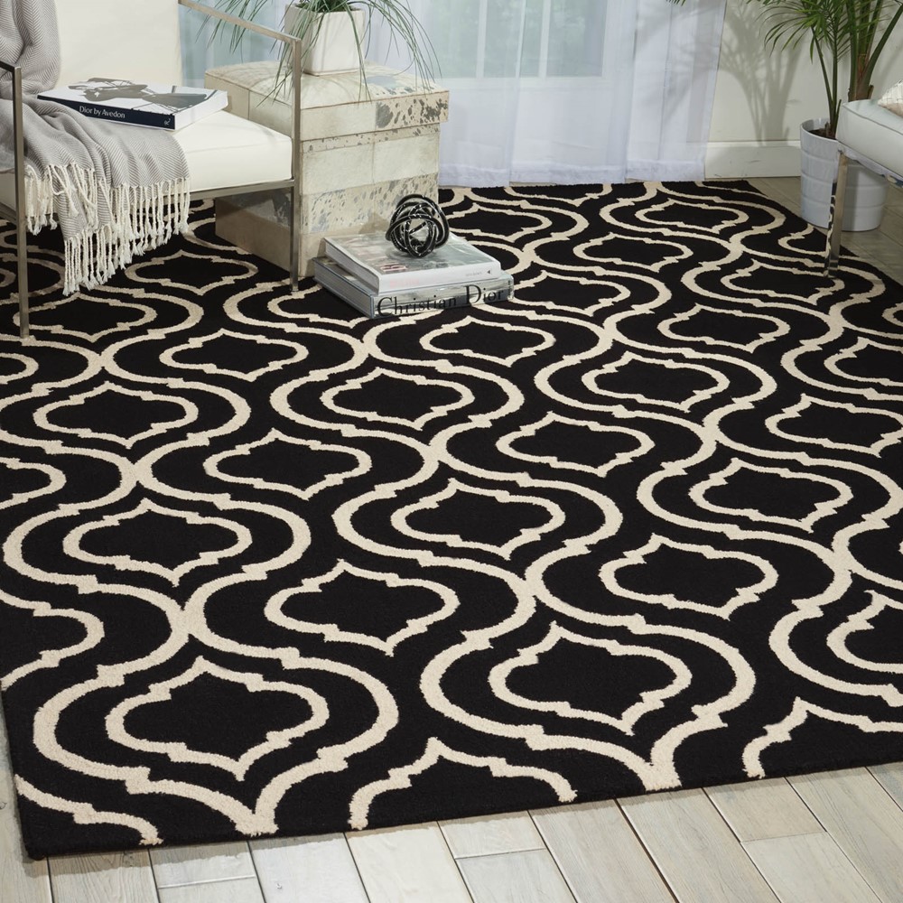 Linear Rugs LIN15 in Black