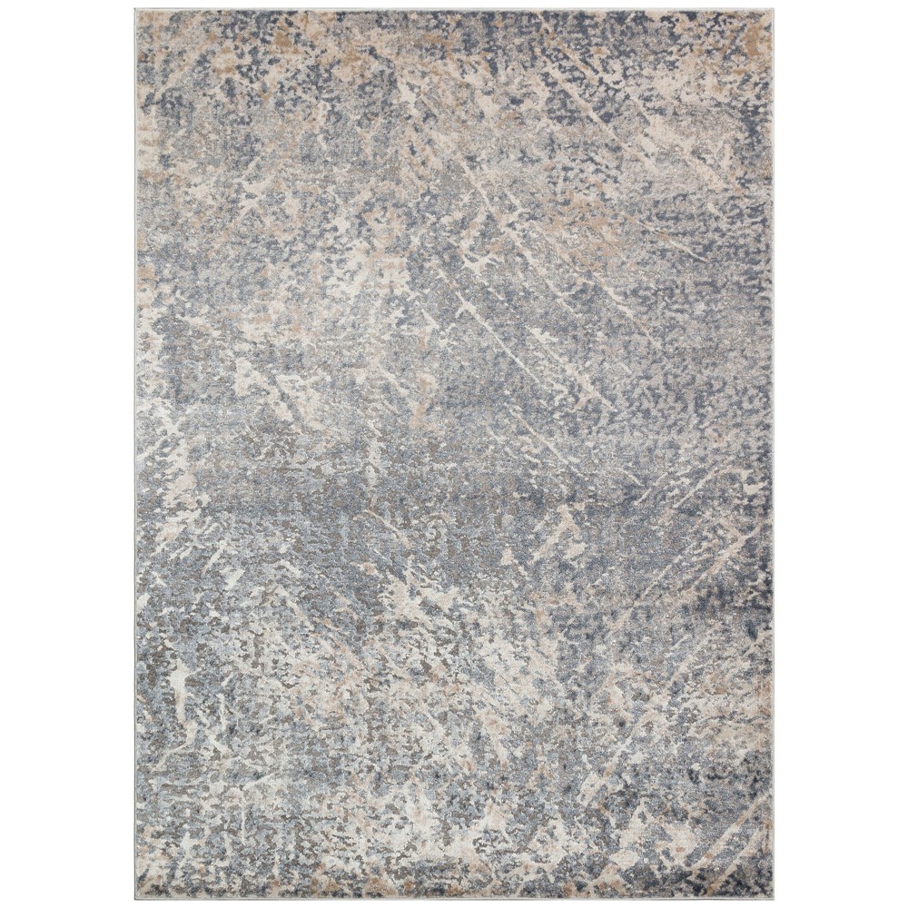 Luzon Abstract Rugs By Concept Loom LUZ803 in Blue Ivory