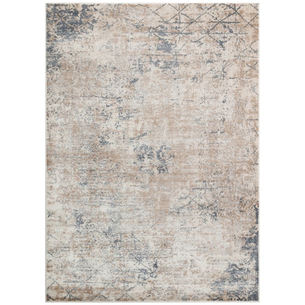 Luzon Abstract Rugs By Concept Loom LUZ804 in Ivory Taupe Beige