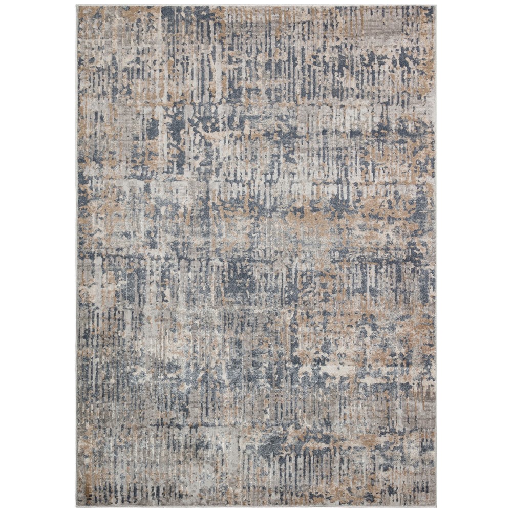 Luzon Abstract Rugs By Concept Loom LUZ806 in Blue Taupe