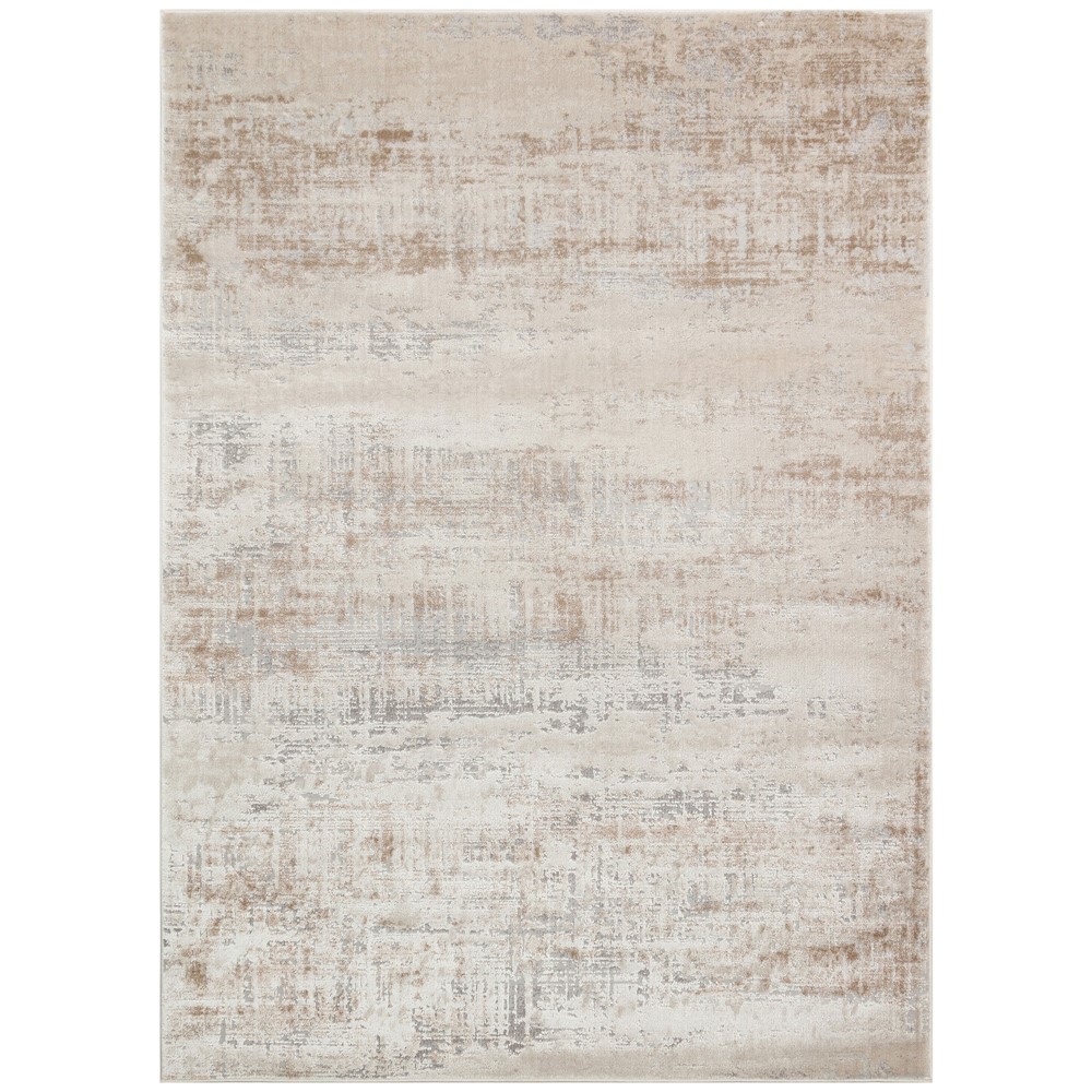 Luzon Abstract Rugs By Concept Loom LUZ809 in Ivory Taupe