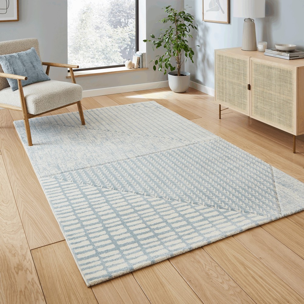 Larsson Modern Abstract Rugs by Catherine Lansfield in Blue