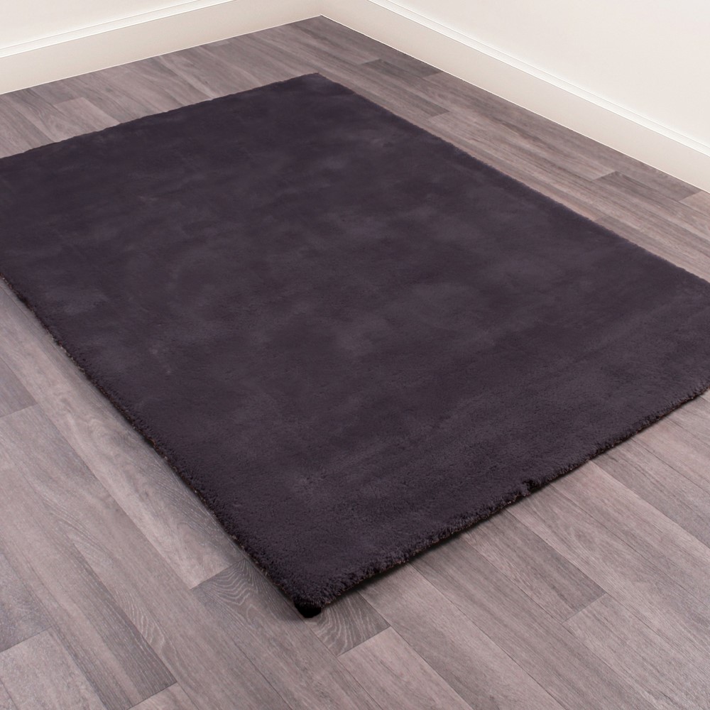 Lulu Shaggy Rugs in Charcoal