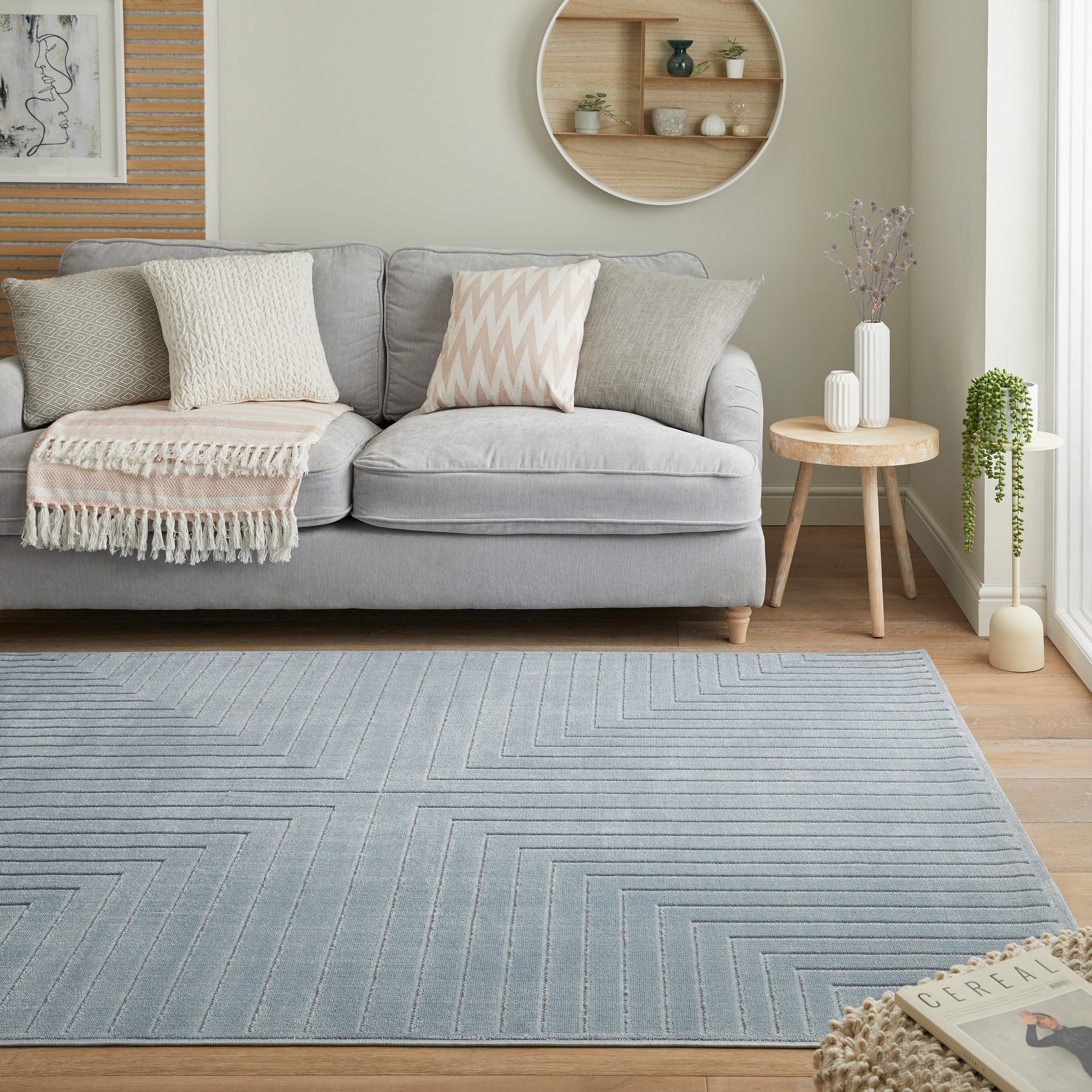 Maze Maz104 Geometric Rug By Concept Looms In Blue