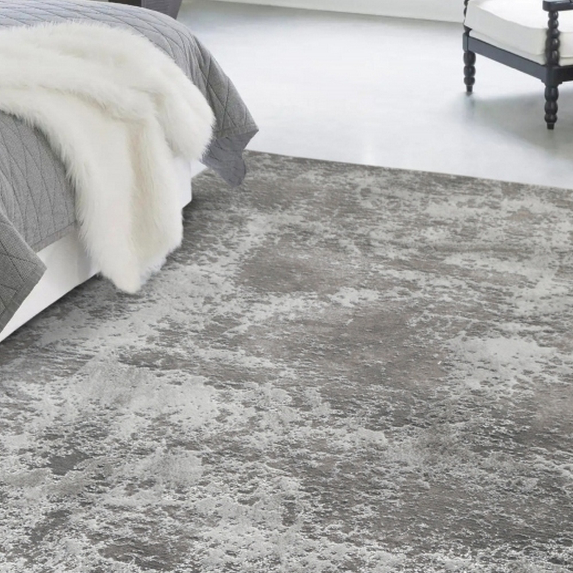 Avery Marble Modern Abstract Rugs In Grey