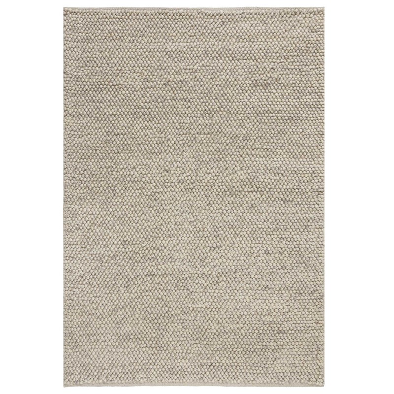 Minerals Cobble Wool Rugs in Light Grey buy online from the rug seller uk