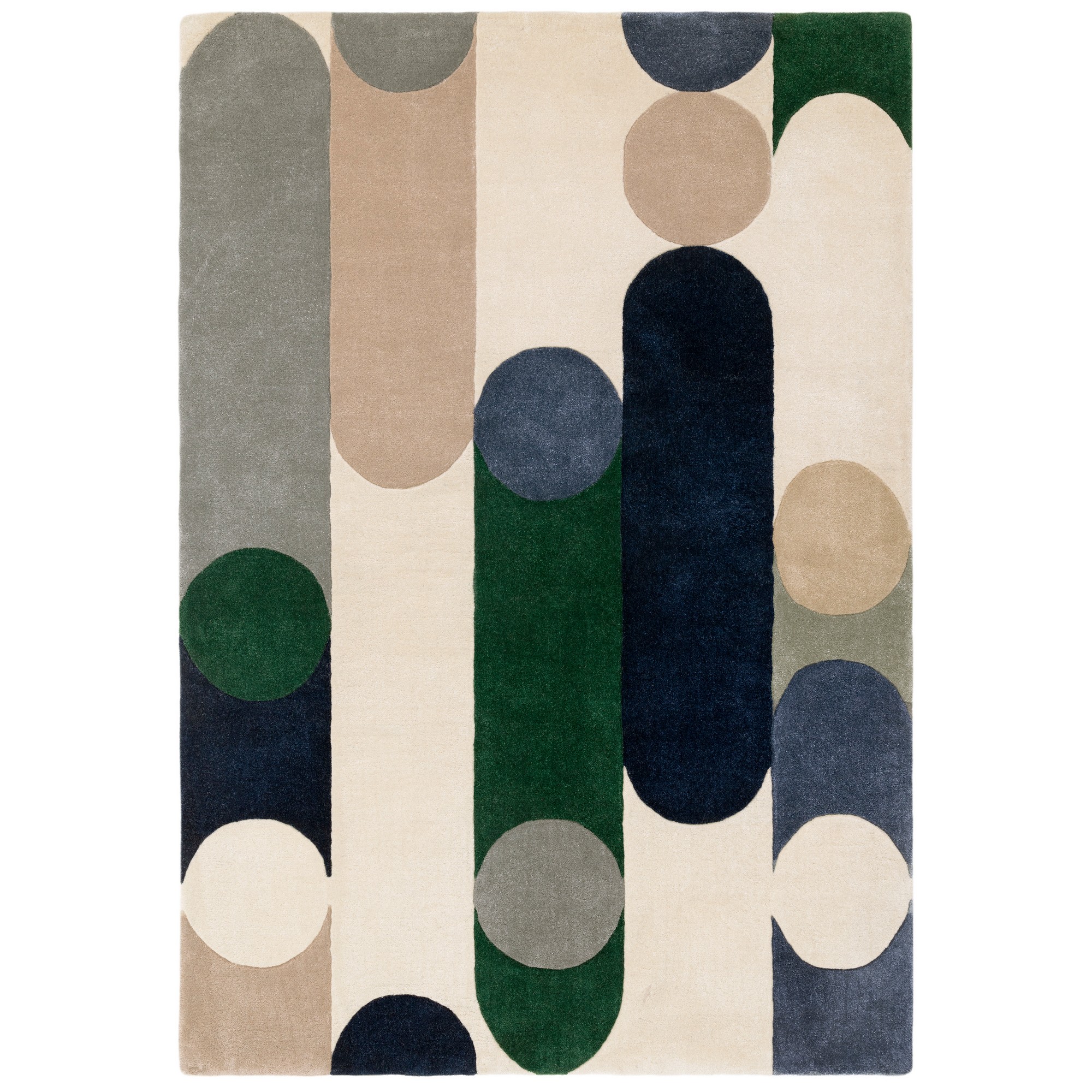 Romy Morse 08 Geometric Modern Rugs In Blue