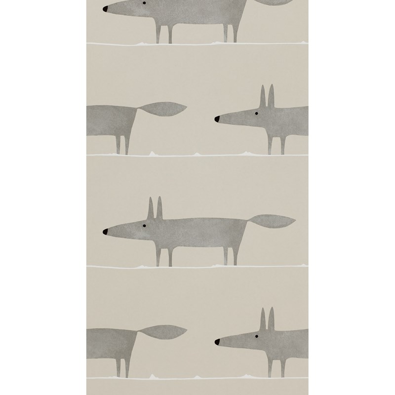 Mr Fox Wallpaper 110844 by Scion in Silver Grey buy online from the rug  seller uk