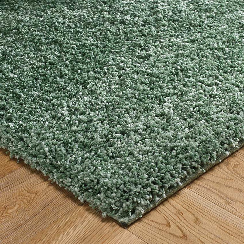 Harmony Shaggy Rugs in Sage Green buy online from the rug ...